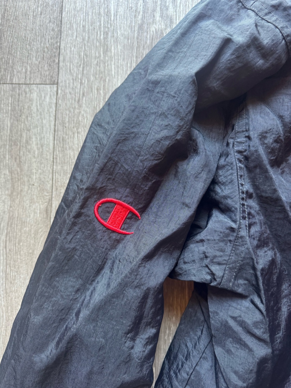 Vintage Ohio State Champion Red and Black Striped Collar Windbreaker - Picture 6 of 8